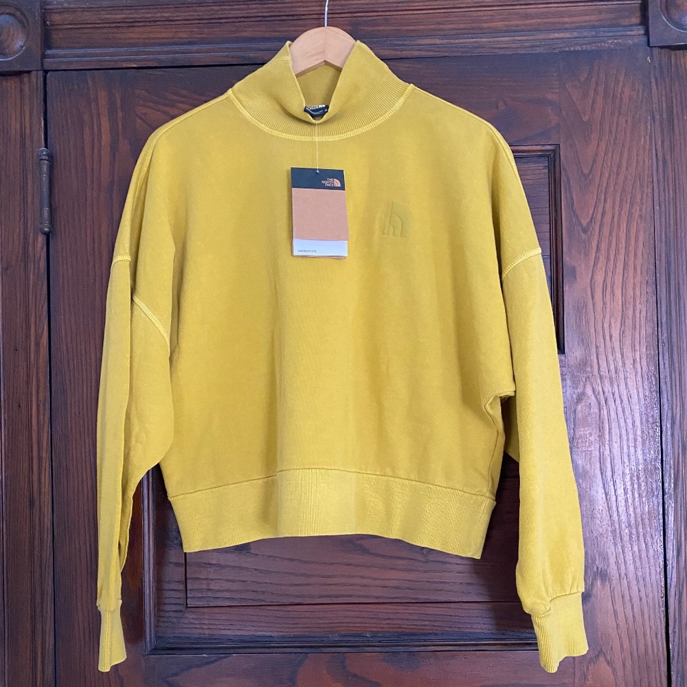 NWT- Garment Dye Sweatshirt-The North Face Mock Neck Sweatshirt